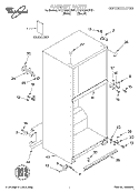 CABINET, LITERATURE Diagram and Parts List for ET21GMXHW01  Whirlpool Refrigerator