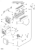 ICEMAKER, LIT/OPTIONAL Diagram and Parts List for ED25RQXFW01  Whirlpool Refrigerator