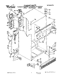 CABINET Diagram and Parts List for ET18ZKXWG11  Whirlpool Refrigerator