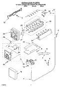 ICE MAKER Diagram and Parts List for GD2SHAXLT02  Whirlpool Refrigerator