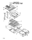 SHELF Diagram and Parts List for ET20ZKXZN01  Whirlpool Refrigerator