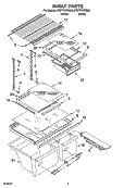SHELF PARTS, OPTIONAL PARTS Diagram and Parts List for ET8FTEXRQ00  Whirlpool Refrigerator