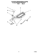 WATER DISPENSER PARTS, OPTIONAL PARTS Diagram and Parts List for ET2AHTXLT01  Whirlpool Refrigerator