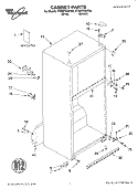 CABINET PARTS Diagram and Parts List for ET8MTKXKQ00  Whirlpool Refrigerator