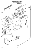 ICEMAKER PARTS Diagram and Parts List for GD5YHAXNL00  Whirlpool Refrigerator