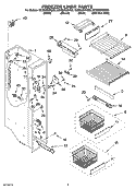 FREEZER LINER PARTS Diagram and Parts List for GC3SHEXNT03  Whirlpool Refrigerator