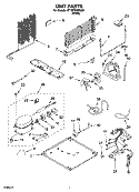 UNIT PARTS Diagram and Parts List for ET1MTEXMQ03  Whirlpool Refrigerator