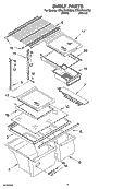 SHELF PARTS, OPTIONAL PARTS Diagram and Parts List for ET8LFKXKT06  Whirlpool Refrigerator