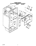 LINER Diagram and Parts List for ET22PKXAW00  Whirlpool Refrigerator