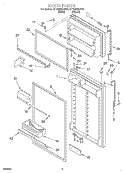 DOOR Diagram and Parts List for ET18MMXJT00  Whirlpool Refrigerator