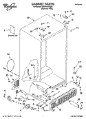 CABINET PARTS Diagram and Parts List for GD5YHAXNL00  Whirlpool Refrigerator