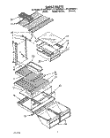 SHELF Diagram and Parts List for ET18ZKXWG11  Whirlpool Refrigerator