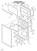 DOOR Diagram and Parts List for ET1MTMXKQ01  Whirlpool Refrigerator