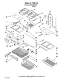 SHELF PARTS Diagram and Parts List for GX2SHBXVQ04  Whirlpool Refrigerator