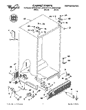 CABINET, LITERATURE Diagram and Parts List for GD5SHGXKB01  Whirlpool Refrigerator