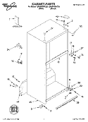 CABINET, LITERATURE Diagram and Parts List for GR9SHMXKQ00  Whirlpool Refrigerator