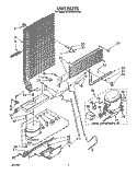 UNIT Diagram and Parts List for ET18HKXSW0A  Whirlpool Refrigerator