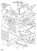LINER Diagram and Parts List for ET19DKXEN01  Whirlpool Refrigerator