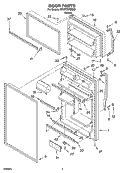 DOOR PARTS Diagram and Parts List for ET1MTEXMQ02  Whirlpool Refrigerator