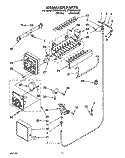 ICEMAKER Diagram and Parts List for ET22DMXAW02  Whirlpool Refrigerator