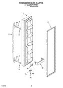 FREEZER DOOR PARTS Diagram and Parts List for GS2SHKXNQ00  Whirlpool Refrigerator