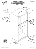 CABINET PARTS Diagram and Parts List for ET6WSMYKQ01  Whirlpool Refrigerator