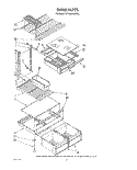 SHELF Diagram and Parts List for ET18AKXSW04  Whirlpool Refrigerator