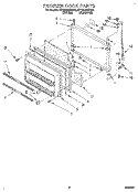FREEZER DOOR Diagram and Parts List for ET18HNXBN00  Whirlpool Refrigerator