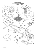 UNIT Diagram and Parts List for GD5NHGXLT01  Whirlpool Refrigerator