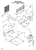 UNIT PARTS Diagram and Parts List for ET1WTKXKQ08  Whirlpool Refrigerator