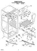 LINER PARTS Diagram and Parts List for ET8BPMXKT01  Whirlpool Refrigerator