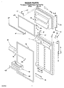 DOOR Diagram and Parts List for ET8NHMXKT00  Whirlpool Refrigerator