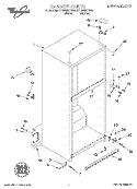 CABINET Diagram and Parts List for ET18NMXFW04  Whirlpool Refrigerator
