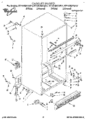 CABINET Diagram and Parts List for ET18NMYAN01  Whirlpool Refrigerator