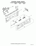 CONTROL PANEL PARTS Diagram and Parts List for  Whirlpool Washer