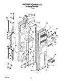 FREEZER DOOR Diagram and Parts List for  Whirlpool Refrigerator