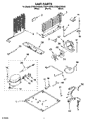 UNIT PARTS Diagram and Parts List for ET8MHKXMQ03  Whirlpool Refrigerator