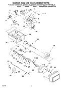 MOTOR AND ICE CONTAINER Diagram and Parts List for GS5SHGXLS00  Whirlpool Refrigerator