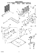 UNIT Diagram and Parts List for GR9SHMXLT01  Whirlpool Refrigerator