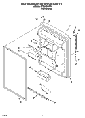 REFRIGERATOR DOOR PARTS Diagram and Parts List for GT2SHMXMS01  Whirlpool Refrigerator