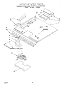 LATCH AND VENT Diagram and Parts List for KEBS277BBL3  KitchenAid Wall Oven