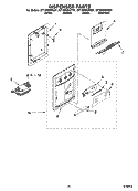 DISPENSER PARTS, OPTIONAL PARTS Diagram and Parts List for GT1SHWXPT01  Whirlpool Refrigerator