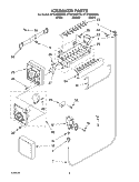 ICE MAKER Diagram and Parts List for ET1CHMXKB02  Whirlpool Refrigerator