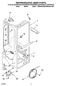 REFRIGERATOR LINER PARTS Diagram and Parts List for GS6SHEXNB00  Whirlpool Refrigerator