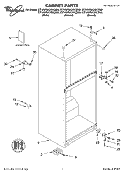 CABINET, LITERATURE Diagram and Parts List for ET4WSKYKT00  Whirlpool Refrigerator