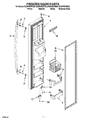 FREEZER DOOR PARTS Diagram and Parts List for GC3PHEXNB00  Whirlpool Refrigerator