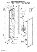 FREEZER DOOR PARTS Diagram and Parts List for GC5THEXNS02  Whirlpool Refrigerator