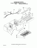 ICEMAKER PARTS Diagram and Parts List for  KitchenAid Refrigerator