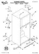 CABINET, LITERATURE Diagram and Parts List for ET9FTTXLQ00  Whirlpool Refrigerator