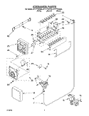 ICEMAKER PARTS Diagram and Parts List for ET1FTTXKB03  Whirlpool Refrigerator